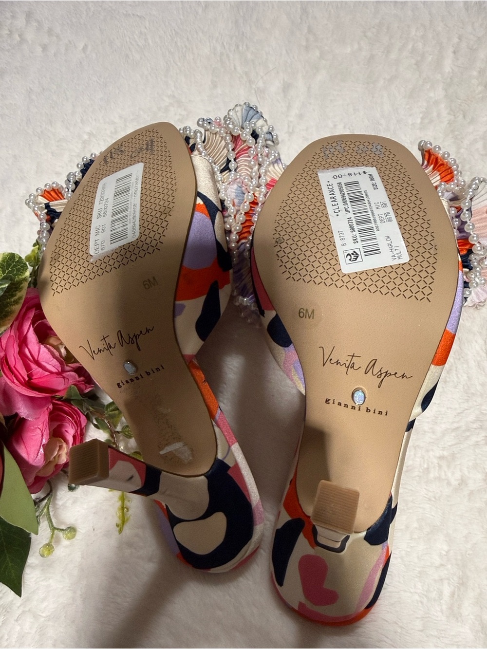Gianni Bini floral Embellished heels - Picture 10 of 11